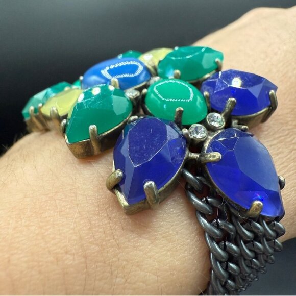 Stella & Dot Peacock Blue and Green Gemstone Bracelet - Picture 7 of 16